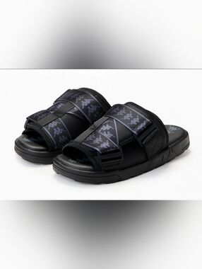 Kappa Kappa Black 222 Banda Mitel1 Slide Sandals New In Box W 6.5